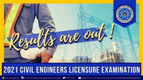 November 2021 Civil Engineer Licensure Examination Results .